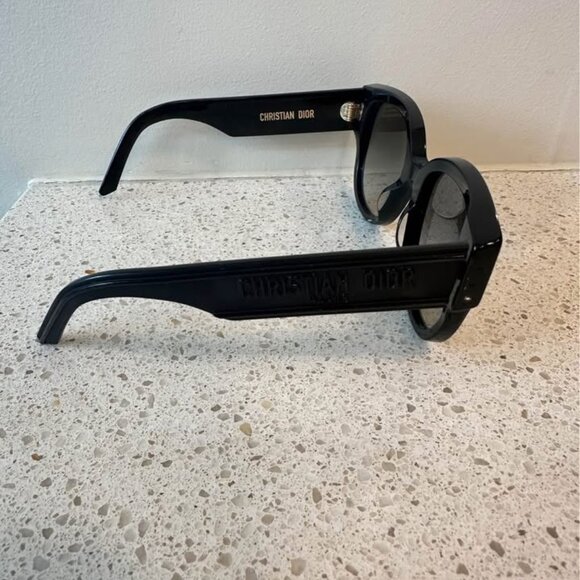 Christian Dior Wildior BU Round Sunglasses, Black - Picture 3 of 5